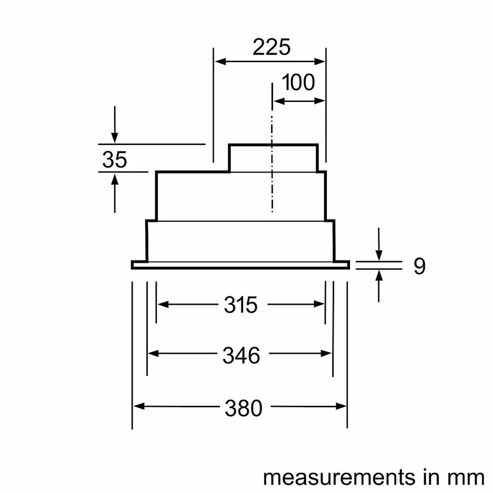 Bosch Serie 4 DHL555BM gartraukis Built-in Metallic, Sidabrinis 604 m³/h