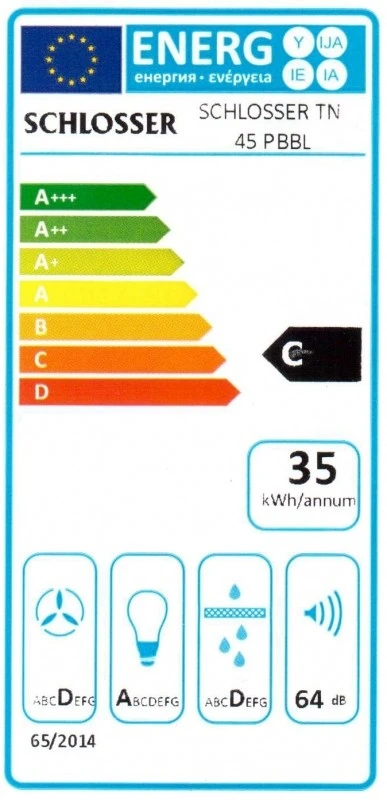 Įmontuojamas gartraukis Schlosser TN45PBWH GLASS
