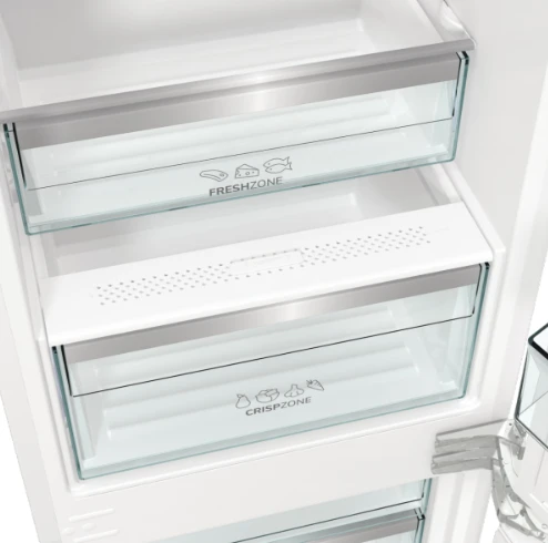 Gorenje Šaldytuvas | NRKI517E62WF | Energy efficiency class E | Built-in | Combi | Height 177.2 cm | No Frost system | Šaldytuvas net capacity 176 L | Šaldiklis net capacity 76 L | Ekranas | 35 dB | Baltas