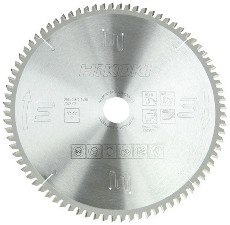 Hikoki Accessories Pjovimo diskas aliuminiui Hitachi; 255x2,8x30,0 mm; Z80; -6°