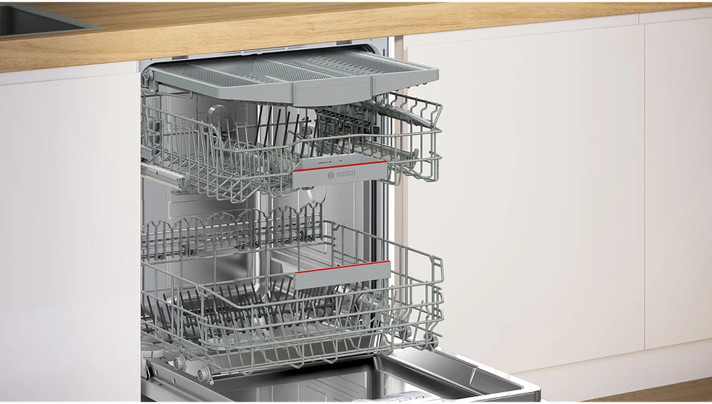 Bosch 38577 SMP4ECW72S Serija 4, Indaplovė, montuojama iš apačios, 60 cm, Balta