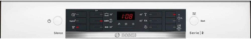 Bosch SMU26AW11S Serija 2, Indaplovė, montuojama iš apačios, 60 cm, Balta