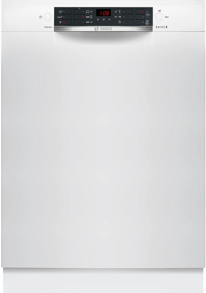 Bosch SMU26AW11S Serija 2, Indaplovė, montuojama iš apačios, 60 cm, Balta