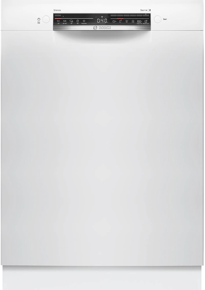 Bosch SMU2HVW06E Serija 2, Indaplovė, montuojama iš apačios, 60 cm, Balta