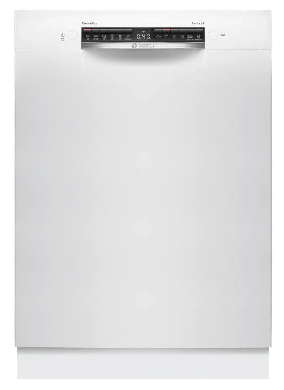 Bosch SMU4HMW01S Serija 4, Indaplovė, montuojama iš apačios, 60 cm, Balta