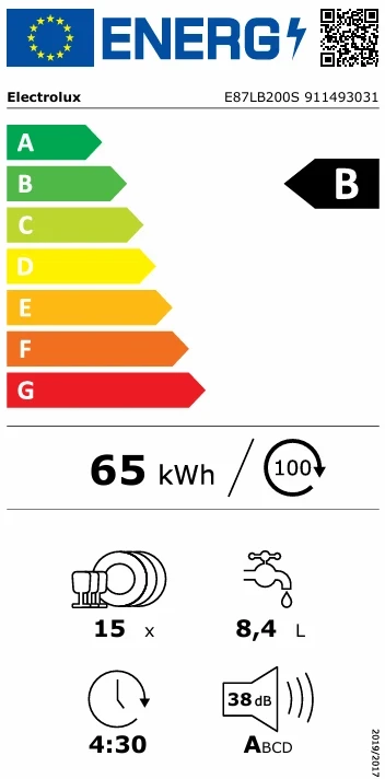Indaplovė Electrolux E87LB200S