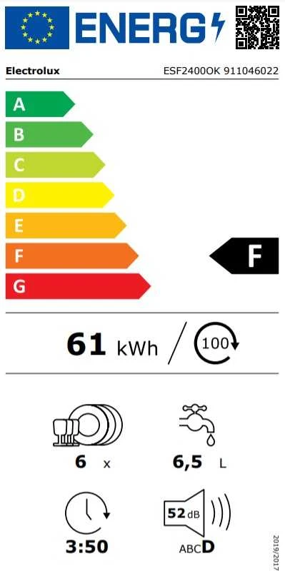 Indaplovė Electrolux ESF2400OK