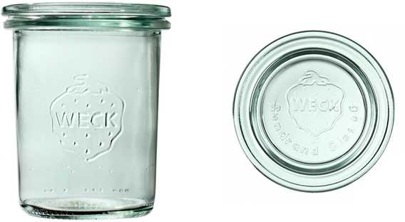 Weck Stiklainis, 160 ml, su dangteliu, Mini-Sturz, 12 vnt.