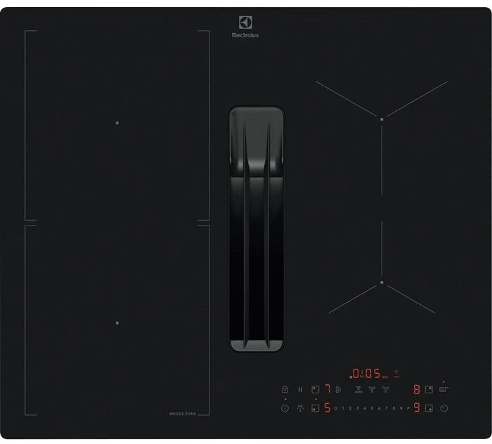 60 cm pločio SaphirMatt indukcinė kaitlentė su integruotu gartraukiu Electrolux ECC63410CT