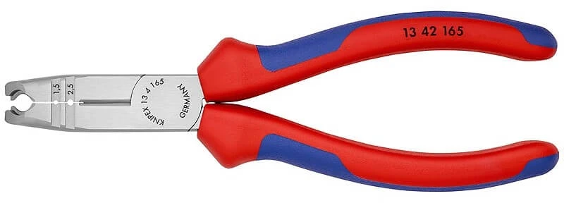 Laidų kirpimo-nužievinimo replės KNIPEX