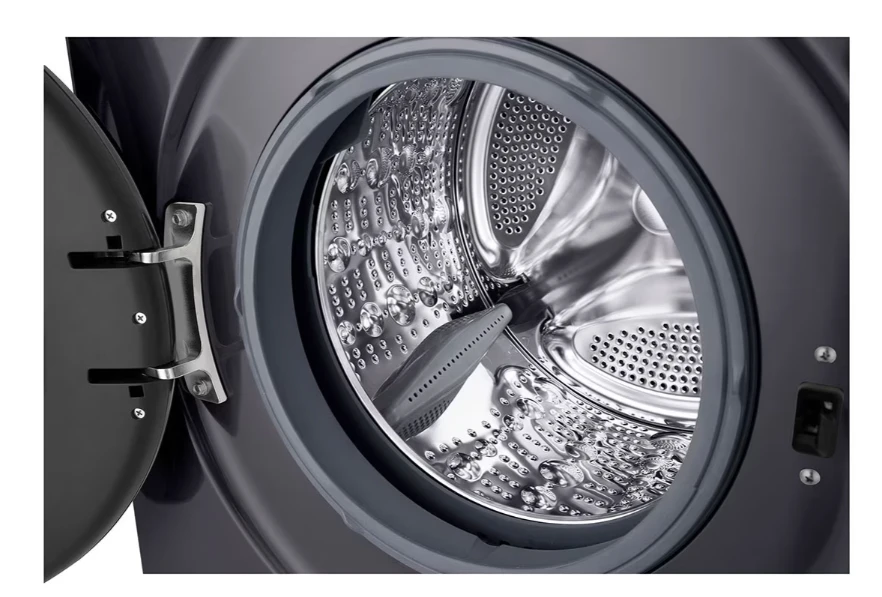 LG | Skalbimo mašina | F4X1009NMB | Energy efficiency class A | Front loading | Skalbimo talpa 9kg | 1400 RPM | Gylis 55 cm | Plotis 60 cm | Ekranas | LED | Steam function | Direct drive | Wi-Fi | Graphite Juodas