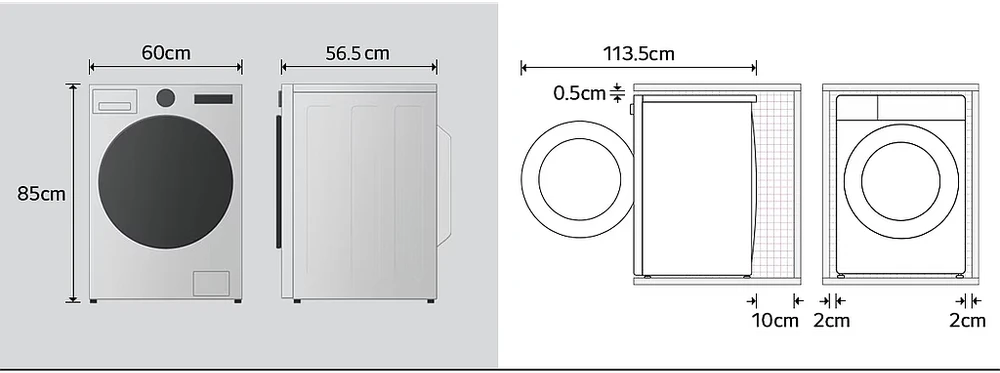 Skalbimo mašina LG F4X5511THB