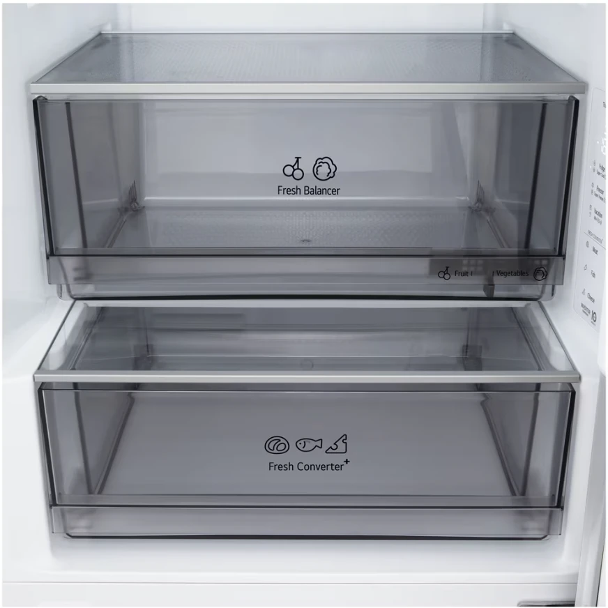 LG Šaldytuvas | GBBS322CPY | Energy efficiency class C | Free standing | Combi | Height 203 cm | Šaldytuvas net capacity 262 L | Šaldiklis net capacity 113 L | Ekranas | 34 dB | Prime Sidabrinis