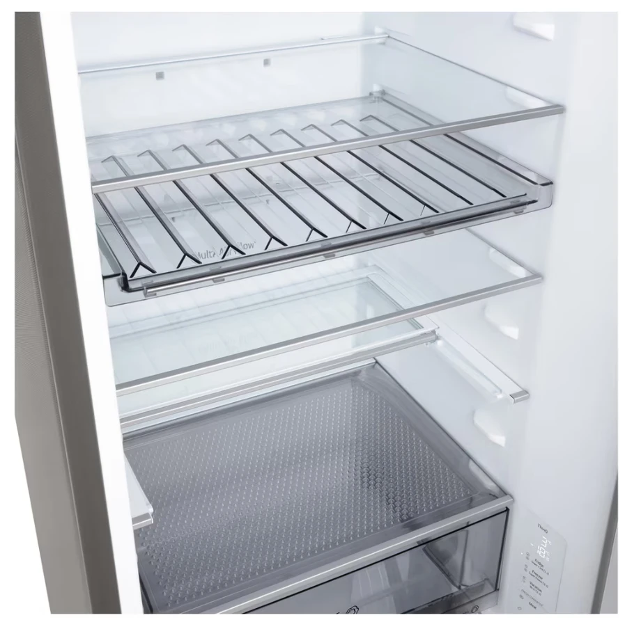 LG Šaldytuvas | GBBS322CPY | Energy efficiency class C | Free standing | Combi | Height 203 cm | Šaldytuvas net capacity 262 L | Šaldiklis net capacity 113 L | Ekranas | 34 dB | Prime Sidabrinis