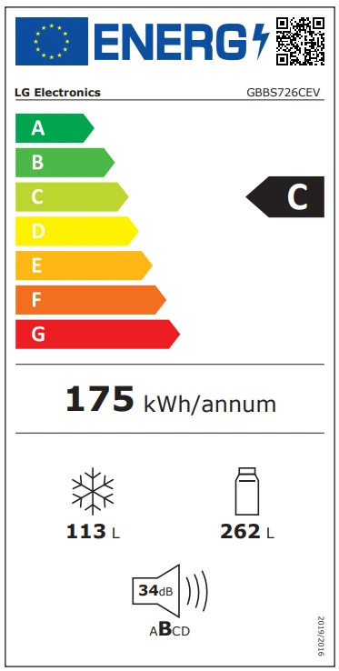 Šaldytuvas LG GBBS726CEV