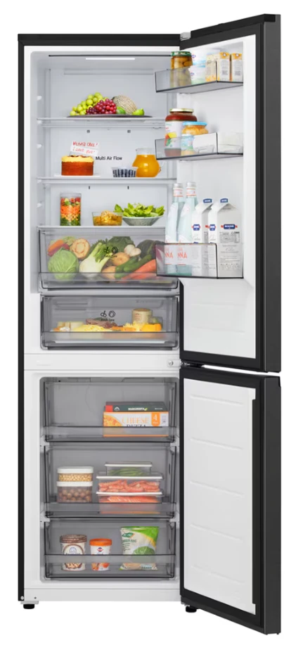 LG Šaldytuvas | GBBSJ10EEP | Energy efficiency class E | Free standing | Combi | Height 186 cm | No Frost system | Šaldytuvas net capacity 220 L | Šaldiklis net capacity 113 L | Ekranas | 35 dB | Essence Matte Juodas
