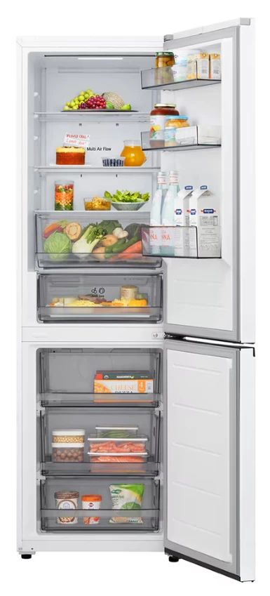 LG Šaldytuvas | GBBSJ10ESW | Energy efficiency class E | Free standing | Combi | Height 186 cm | Šaldytuvas net capacity 220 L | Šaldiklis net capacity 113 L | Ekranas | 35 dB | Baltas