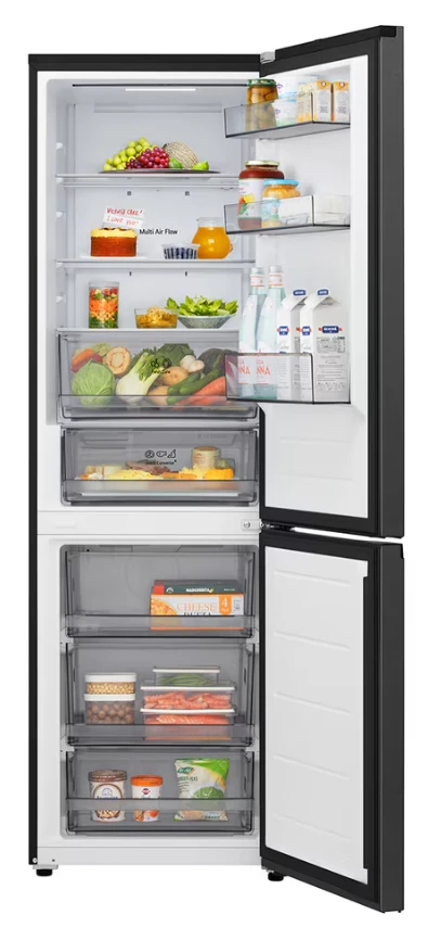 LG Šaldytuvas | GBBSJ1CCEP | Energy efficiency class C | Free standing | Combi | Height 186 cm | Šaldytuvas net capacity 220 L | Šaldiklis net capacity 113 L | Ekranas | 34 dB | Juodas