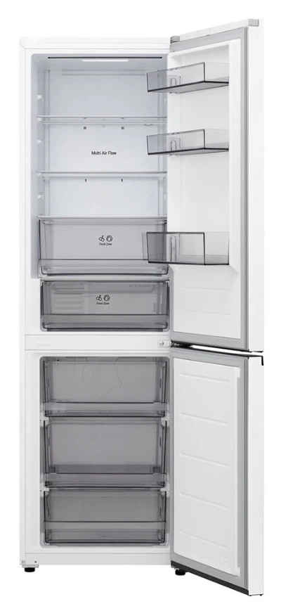 LG Šaldytuvas | GBBSJ1CCSW | Energy efficiency class C | Free standing | Combi | Height 186 cm | Šaldytuvas net capacity 220 L | Šaldiklis net capacity 113 L | Ekranas | 34 dB | Super Baltas