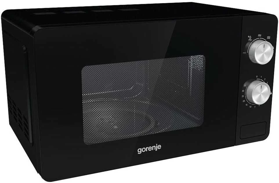 Mikrobangų krosnelė Gorenje | Microwave orkaitė | MO20E1B | Free standing | 20 L | 800 W | Juodas