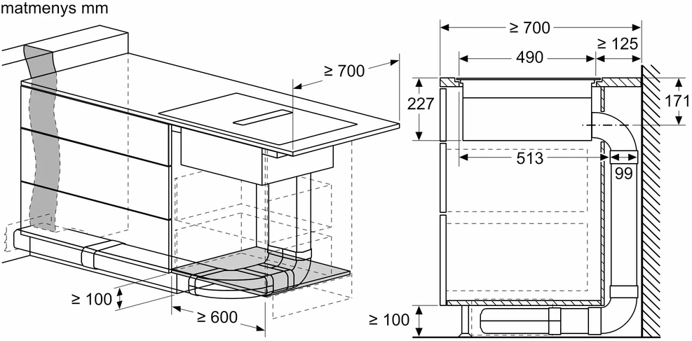 Indukcinė kaitlentė su integruota ventiliacijos sistema Neff T58PL6EX2