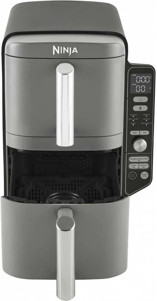 Karšto oro gruzdintuvė Ninja Double Stack XL, 2 lygių, 9,5 l, SL400EU, Tamsiai pilka