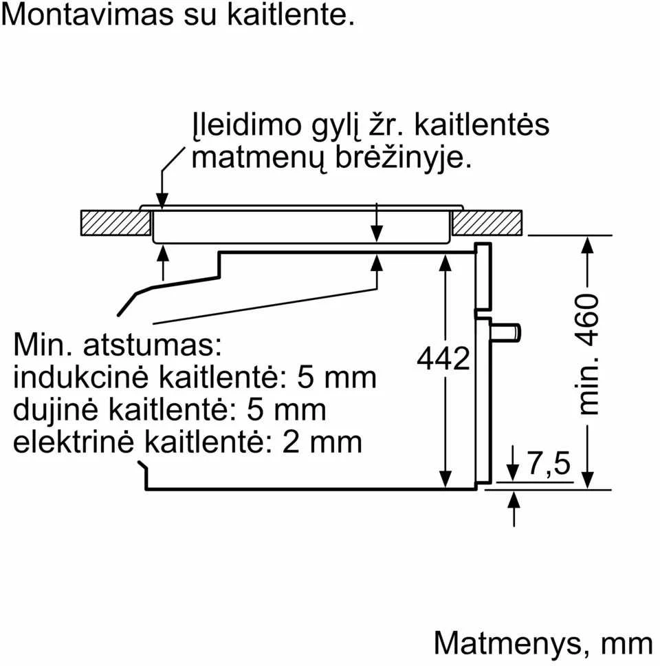 Įmontuojamoji kompaktinė orkaitė su mikrobangų funkcija Bosch CMG9241B1