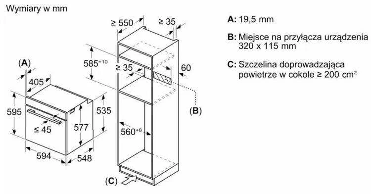 Įmontuojamoji orkaitė su garų funkcija Bosch HSG958DB1S