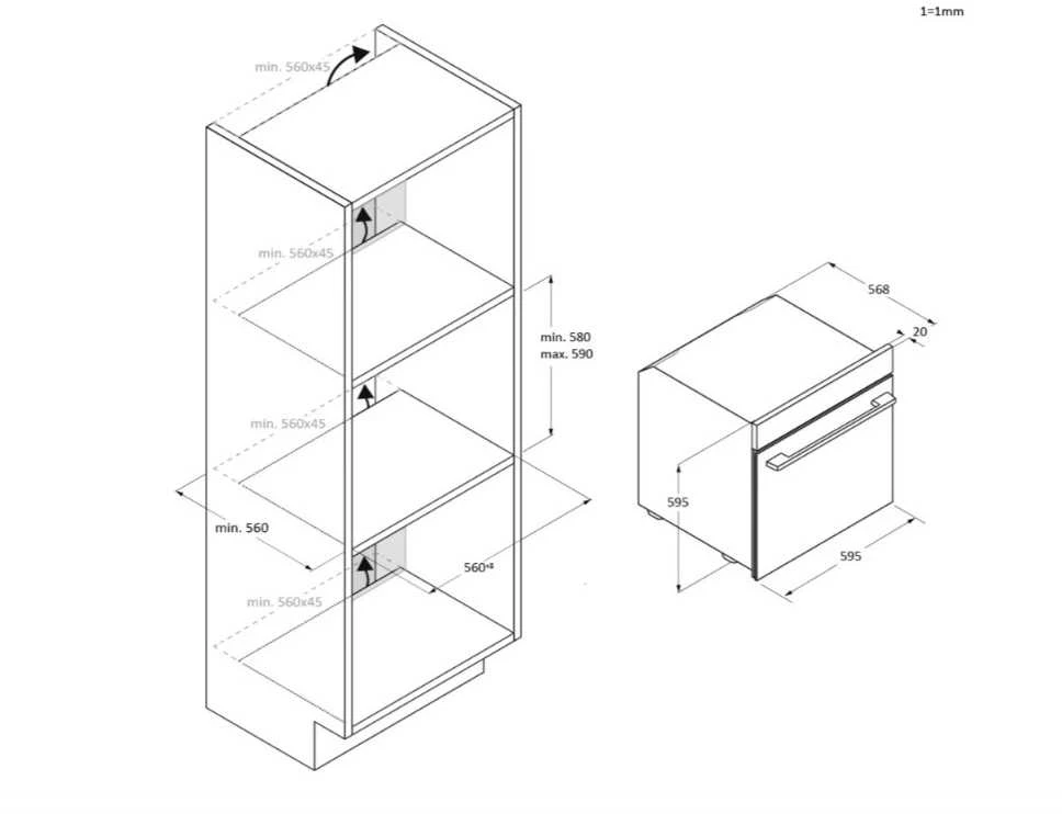 Orkaitė Candy CA6 NP5B3EHTB
