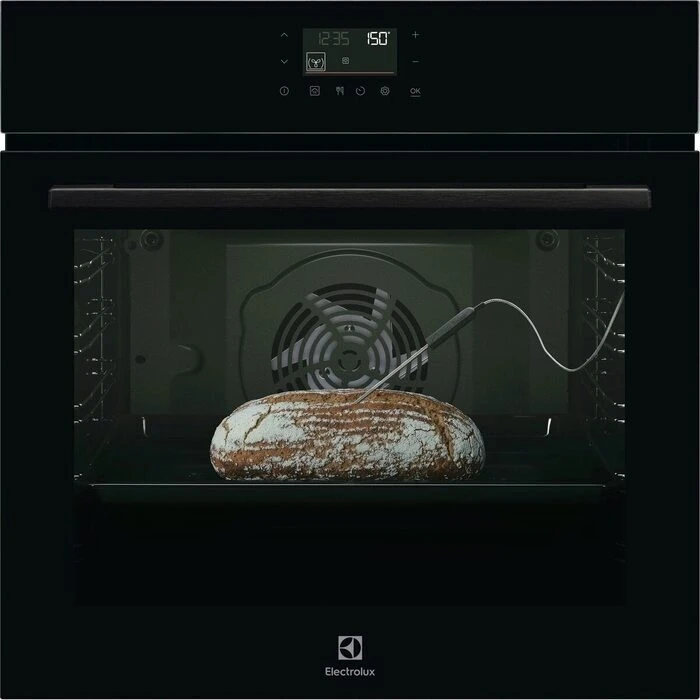 Juodos spalvos orkaitė su pirolize ir garų funkcija Electrolux LOD7P87Z