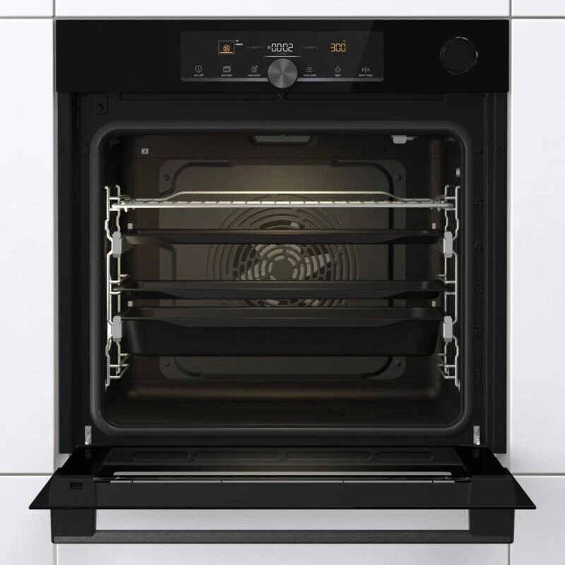 Gorenje Orkaitė BSA6747A04BGWI 77 L, Daugiafunkcis, EcoClean, Mechaninis valdymas, Garų funkcija, Aukštis 59,5 cm, Plotis 59,5 cm, Juodas