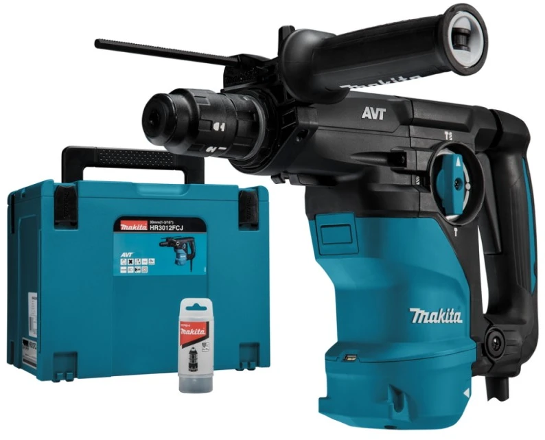 Makita HR3012FCJ Perforatorius SDS-PLUS 1050 W bet.30mm 4,5kg 3,9J (3)kalimo režimas, keičiamas griebtuvas, AVT, LED, MAKPACK