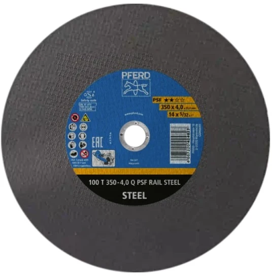 Pjovimo diskas PFERD 100 T 350x4,0x25,4mm Q PSF Rail Steel