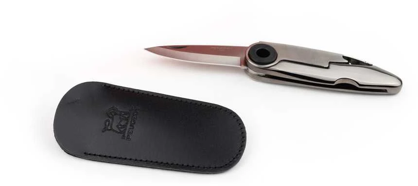 Peugeot Pocket knife in a leAether sheath