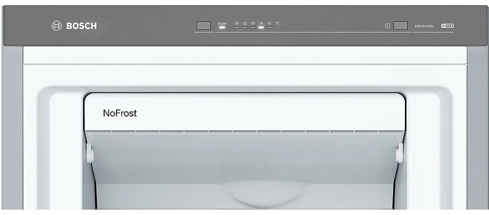 Bosch GSN36VIEP Serija 4, Laisvai statomas šaldiklis, 186 x 60 cm, Nerūdijančio plieno