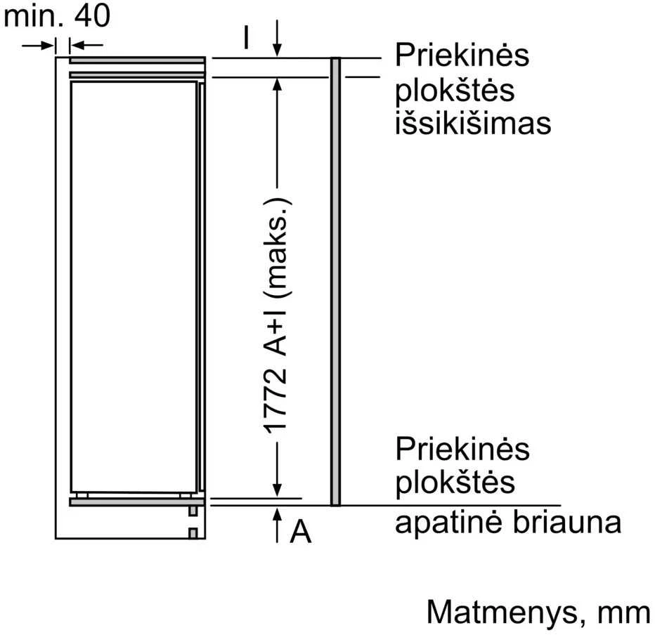 Įmontuojamasis šaldytuvas Bosch KIR815SE0