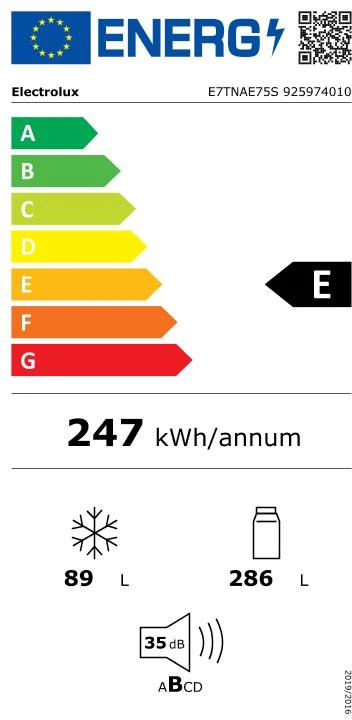 Šaldytuvas ELECTROLUX E7TNAE75S
