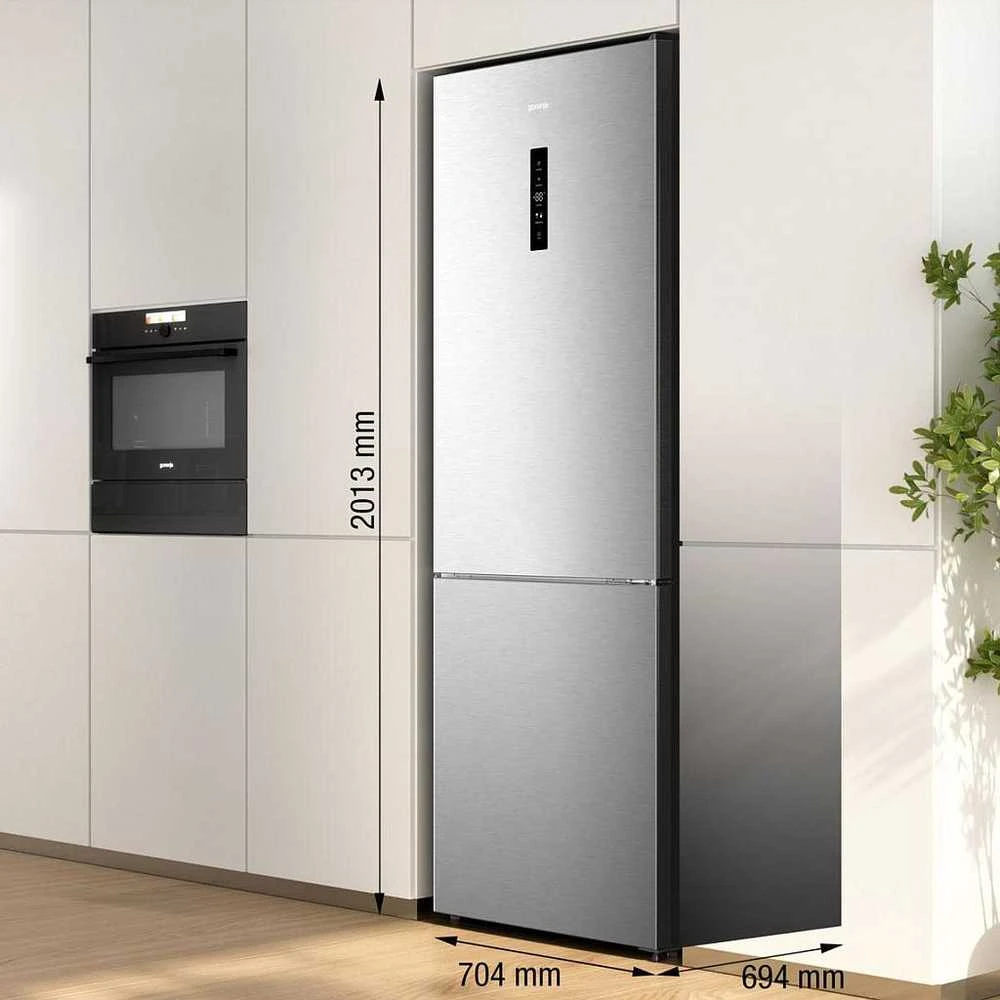 Šaldytuvas Gorenje NRK720EAXL4 fridge-šaldiklis Freestanding 495 L E Pilkas