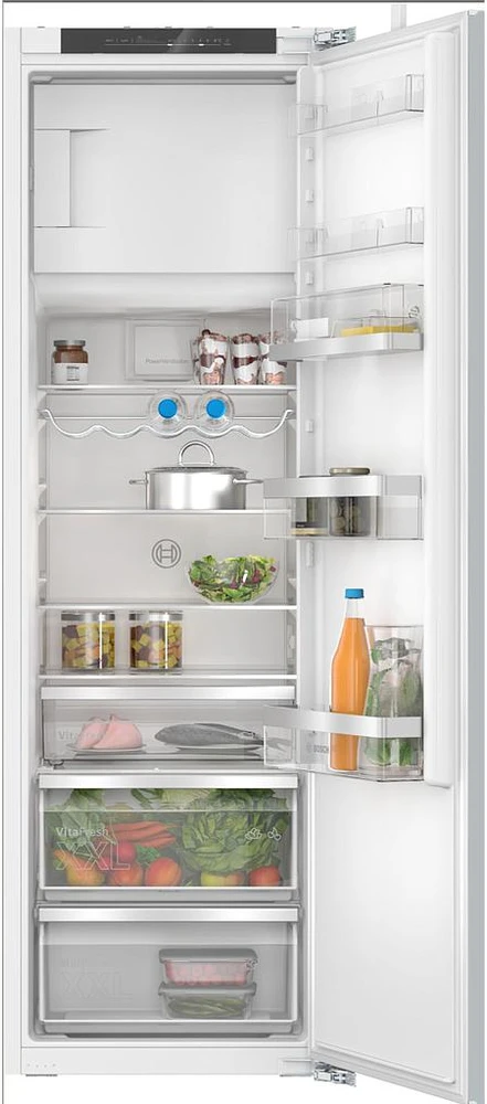 Bosch KIL82ADD0 Serija 6, Įmontuojamasis šaldytuvas su šaldiklio skyriumi, 177.2 x 55.8 cm, švelniai uždaromas plokščias vyris