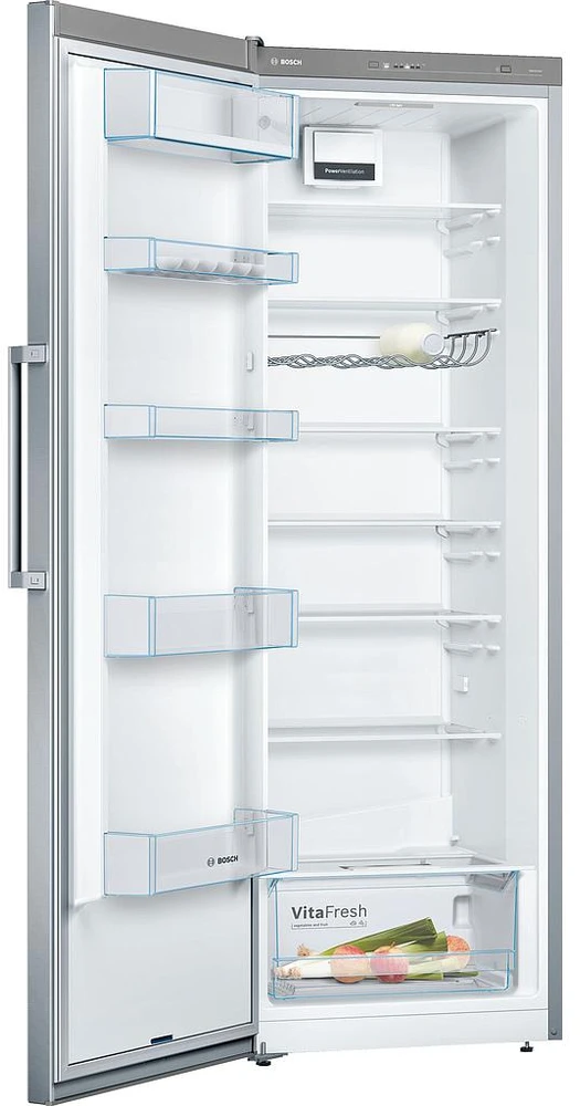 Bosch KSV33VLEP Serija 4, Laisvai statomas šaldytuvas, 176 x 60 cm, Nerūdijančio plieno efektas