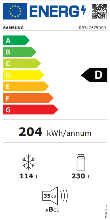 Šaldytuvas Samsung RB34C675DS9/EF