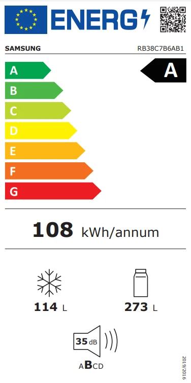 Šaldytuvas Samsung RB38C7B6AB1/EF