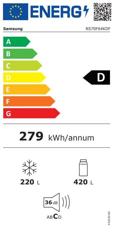 Šaldytuvas Samsung RS70F64KDFEO