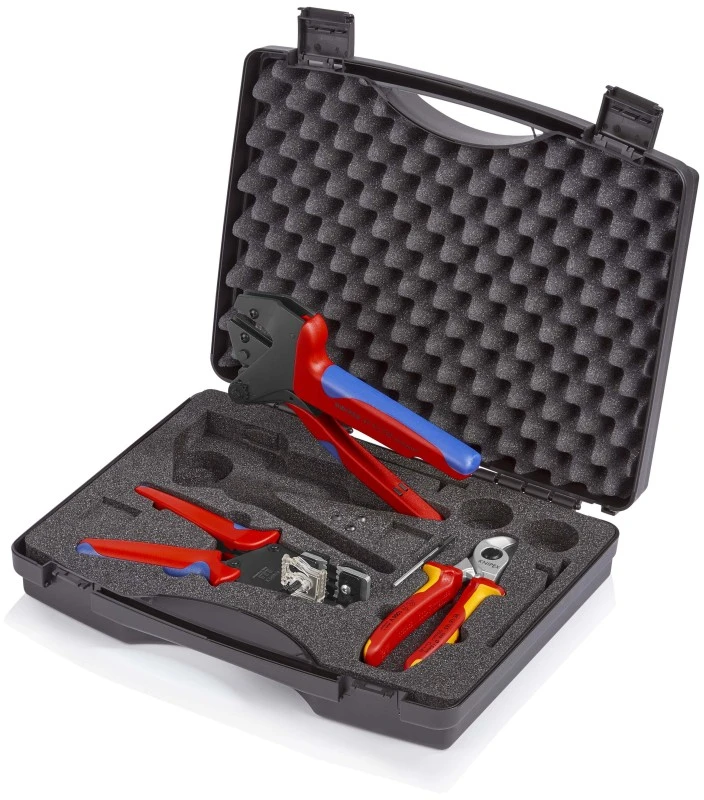 Saulės modulių jungčių apdirbimo replių rinkinys KNIPEX