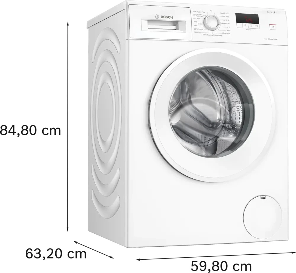 Skalbimo mašina Bosch WGE02400SN Serija 2, Skalbyklė, pakraunama iš priekio, 7kg, 1400 aps/min