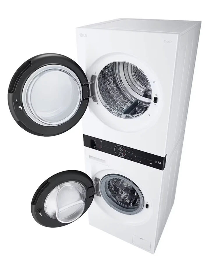 Skalbimo mašina Skalbyklė–džiovyklė LG WashTower™ WT1210WWF, 12/10 kg, 1400 aps./min, Steam™, TurboWash™360, ThinQ™ Wi-Fi