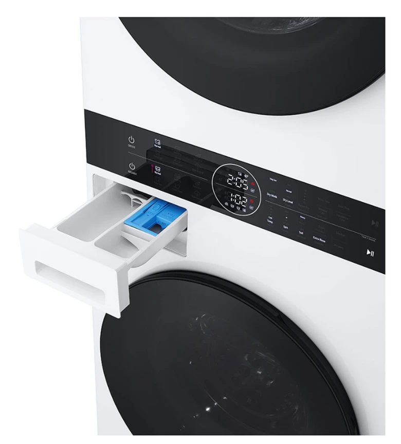 Skalbimo mašina Skalbyklė–džiovyklė LG WashTower™ WT1210WWF, 12/10 kg, 1400 aps./min, Steam™, TurboWash™360, ThinQ™ Wi-Fi