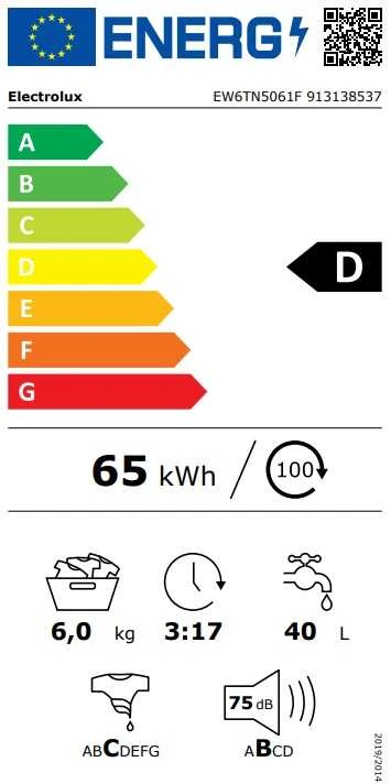 Skalbimo mašina Electrolux EW6TN5061F