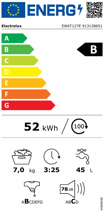 Skalbimo mašina ELECTROLUX EW6T127E