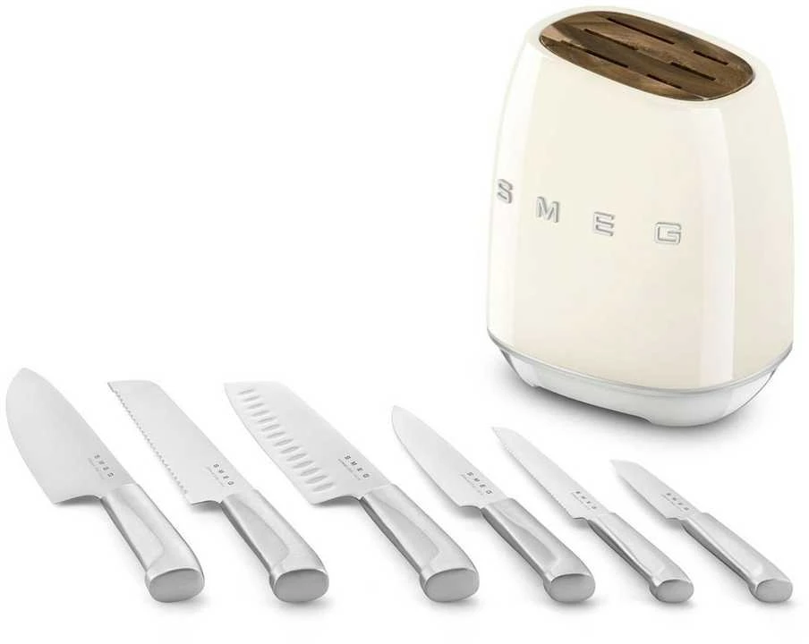 Peilių rinkinys su stovu SMEG KBSF02CR, 7 dalys